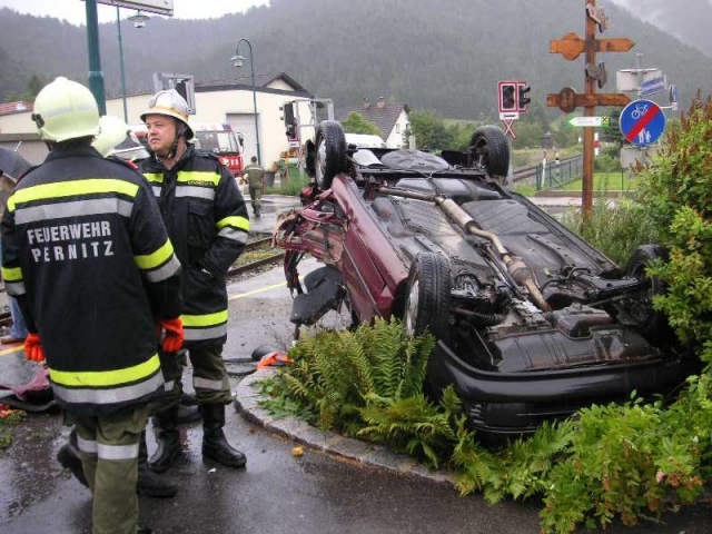 LOK rammte Pkw in Pernitz