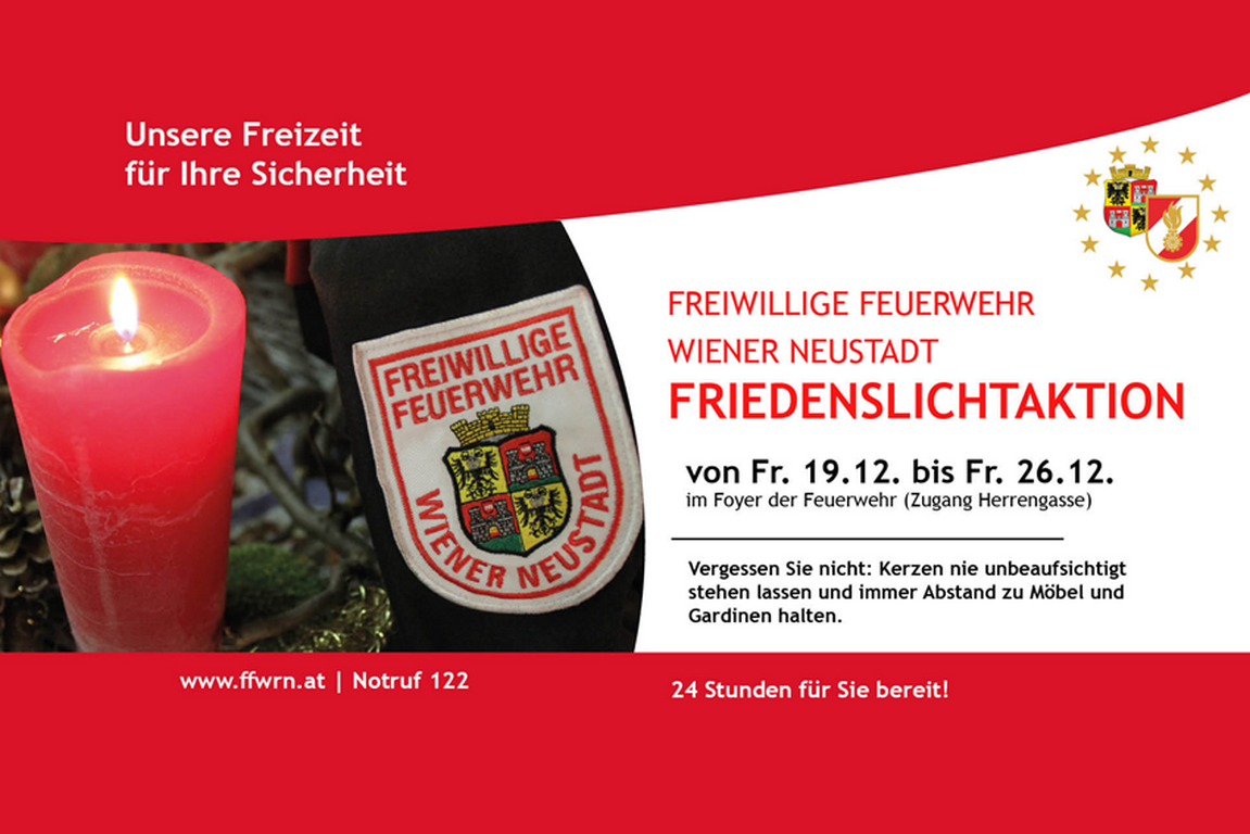 Wr. Neustadt: Friedenslichtaktion der Feuerwehren 