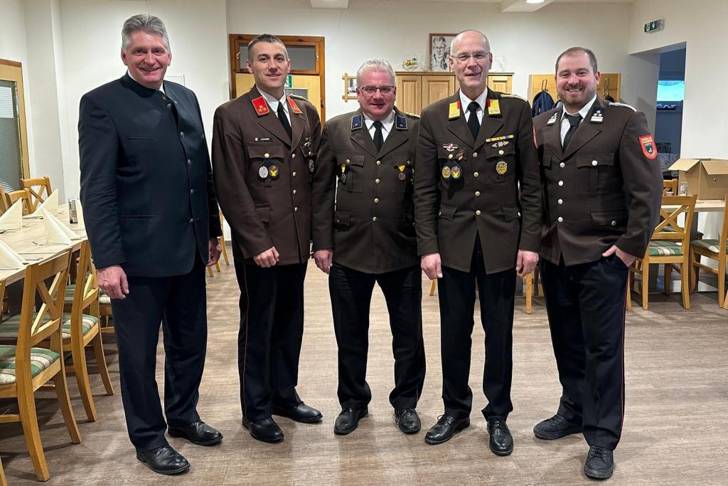 FF Lichtenegg: Mitgliederversammlung und Wahlen 2026 - Kommando mit Bürgermeister