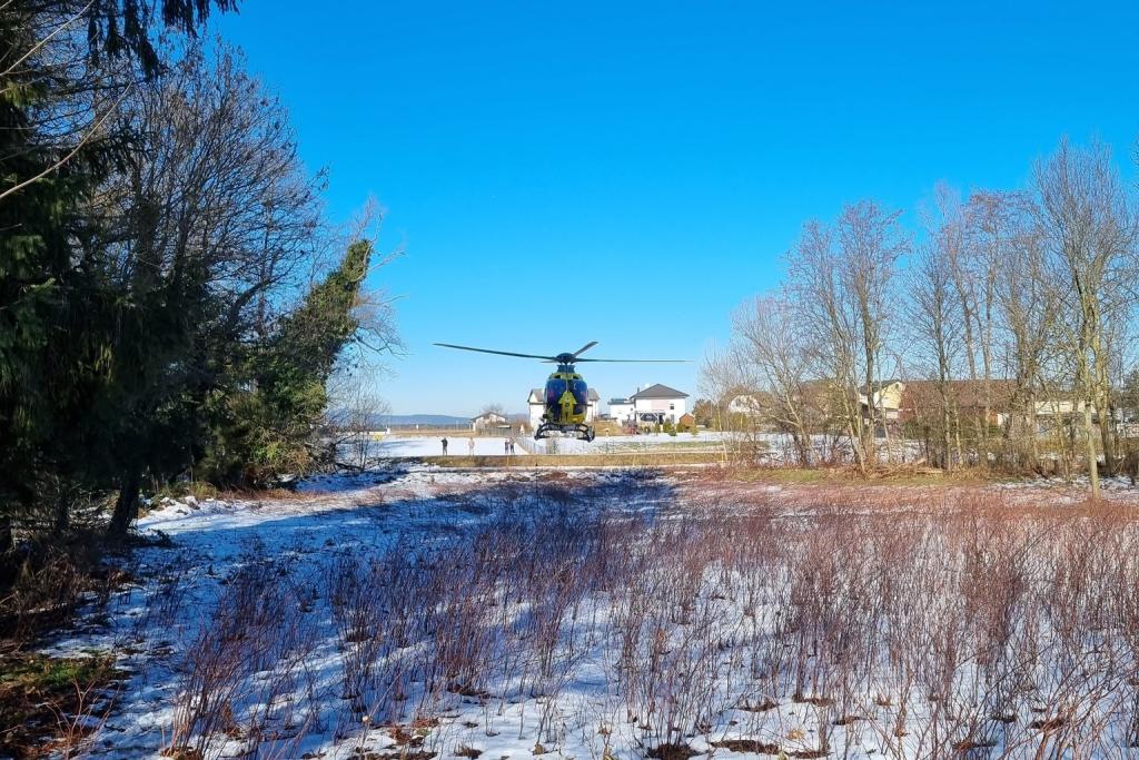 Einsatzreiche Tage für die Feuerwehr Lanzenkirchen - Rettungshubschrauberstart